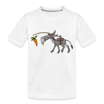 Donkey mule mule - Kids' Premium Organic T-Shirt - white - Front
