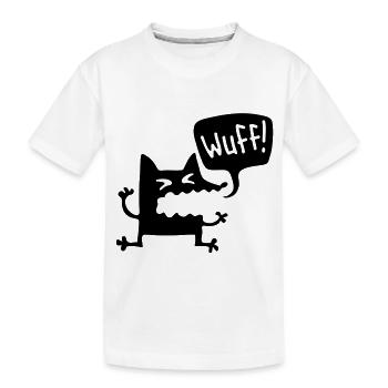 wuff - Hund - Kinder Premium Bio T-Shirt - Weiß - Vorne