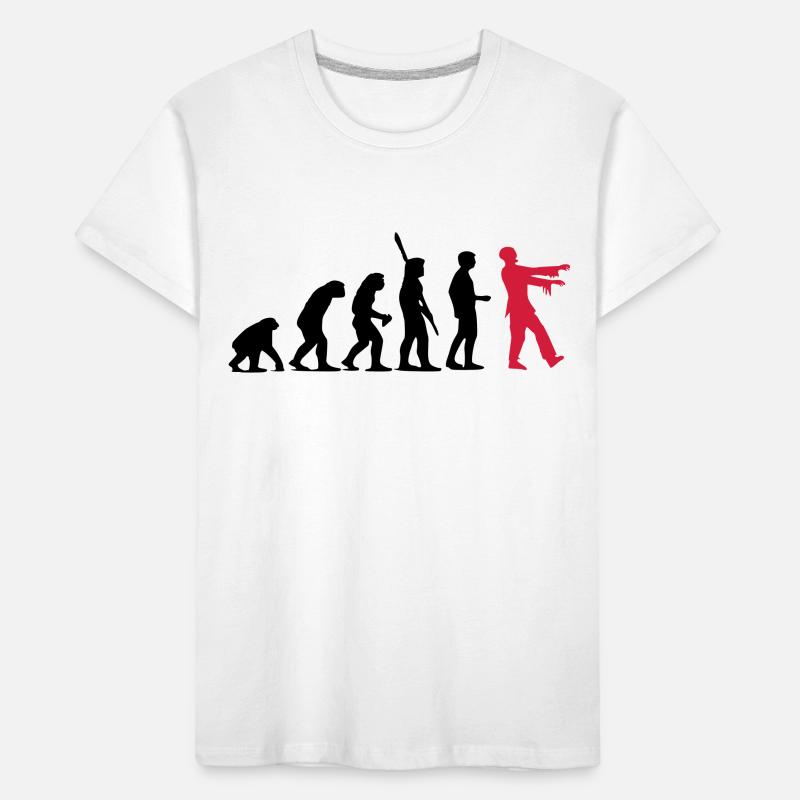 Zombie Evolution (zweifarbig) Kinder Premium Bio T-Shirt