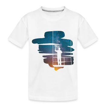 Galaxies peintre cadeau - T-shirt bio Premium Enfant - blanc - Devant