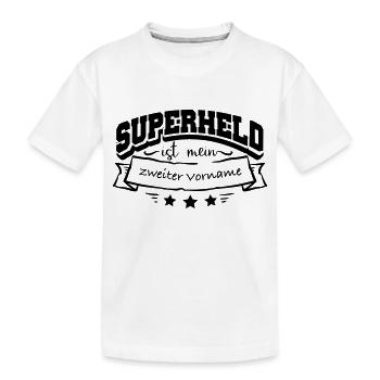 Vorname Superheld - Kinder Premium Bio T-Shirt - Weiß - Vorne