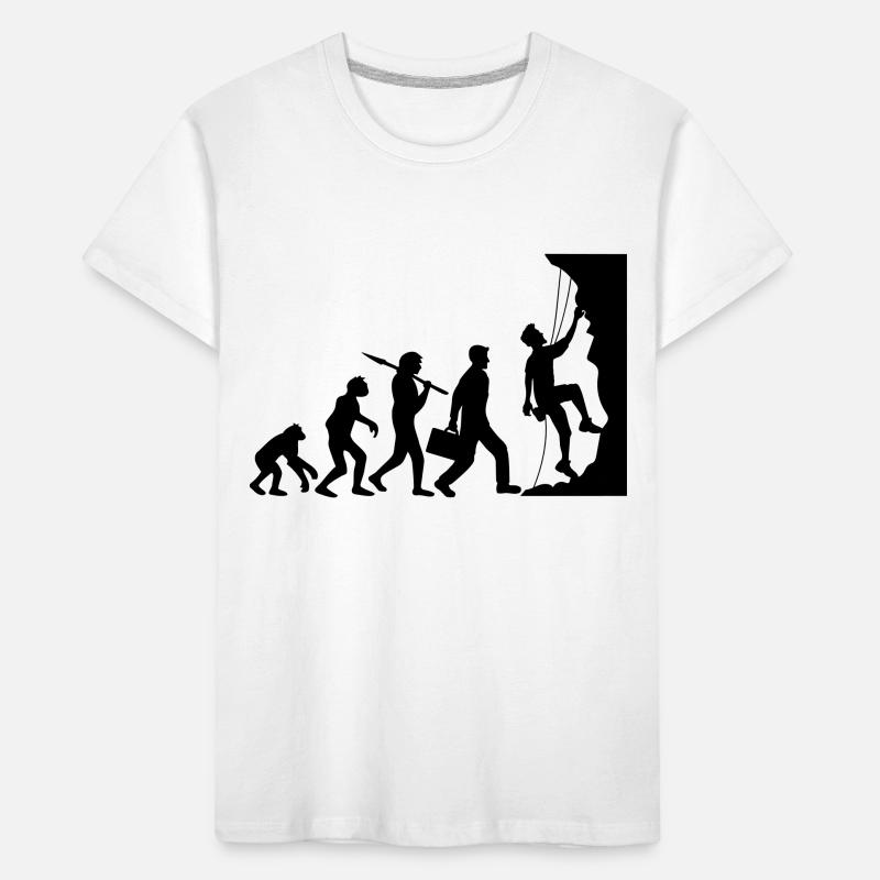 evolution evolution born steep wall climbs Kids' Premium Organic T-Shirt