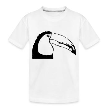 Tukan im Profil - Kinder Premium Bio T-Shirt - Weiß - Vorne