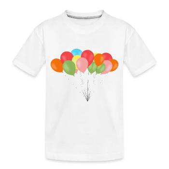 bunte ballons - Kinder Premium Bio T-Shirt - Weiß - Vorne