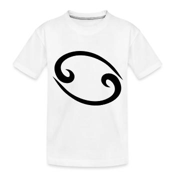 Krebs 2 Glyphe Sternzeichen Symbol - Kinder Premium Bio T-Shirt - Weiß - Vorne