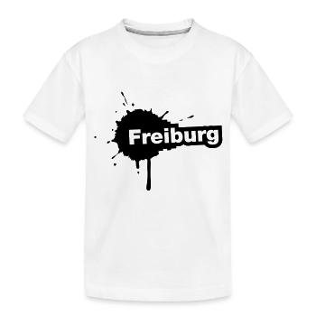 Freiburg Splatter - Kinder Premium Bio T-Shirt - Weiß - Vorne