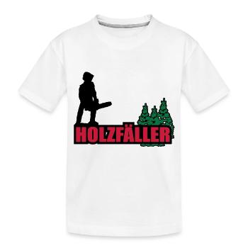 holzfäller - Kinder Premium Bio T-Shirt - Weiß - Vorne