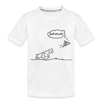 sportskanone - Kinder Premium Bio T-Shirt - Weiß - Vorne