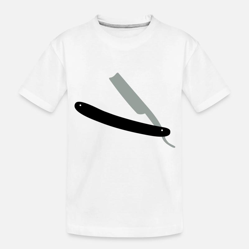 Rasiermesser - Kinder Premium Bio T-Shirt - Weiß