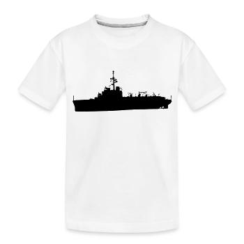 Boot Schiff Militärhubschrauber Tür - Kinder Premium Bio T-Shirt - Weiß - Vorne
