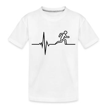 runner - Kids' Premium Organic T-Shirt - white - Front