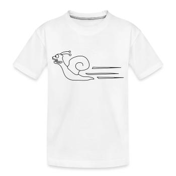 Fast Snail - Kinder Premium Bio T-Shirt - Weiß - Vorne