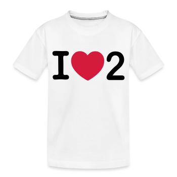 j'aime 2 - T-shirt bio Premium Enfant - blanc - Devant