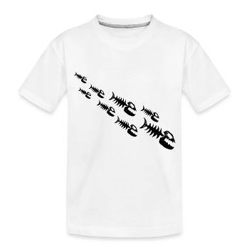 Fish Bone Monsters - Kids' Premium Organic T-Shirt - white - Front