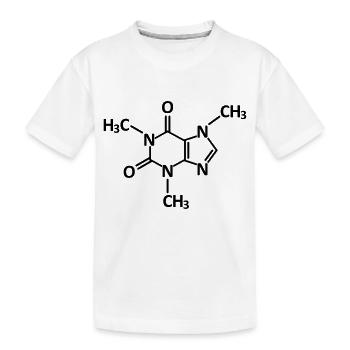 coffein - Kinder Premium Bio T-Shirt - Weiß - Vorne