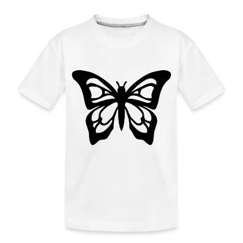 butterfly - Kids' Premium Organic T-Shirt - white - Front