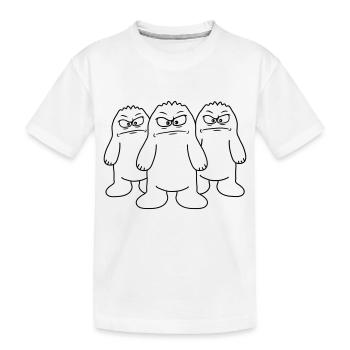 Angry Yetis - Kids' Premium Organic T-Shirt - white - Front