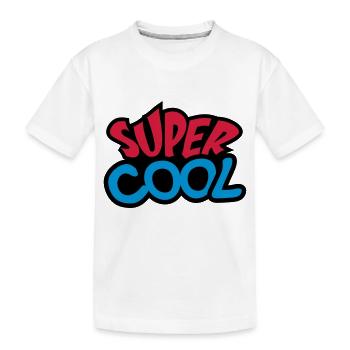 Super Cool - Kinder Premium Bio T-Shirt - Weiß - Vorne