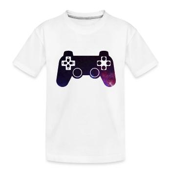 Controller Galaxy - Kids' Premium Organic T-Shirt - white - Front