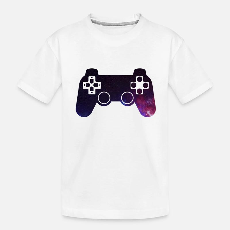 Controller Galaxy - Kinder Premium Bio T-Shirt - Weiß