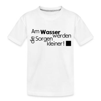 wasser - Kinder Premium Bio T-Shirt - Weiß - Vorne