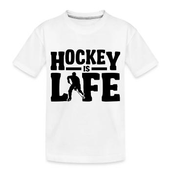 Hockey is Life - Kinder Premium Bio T-Shirt - Weiß - Vorne