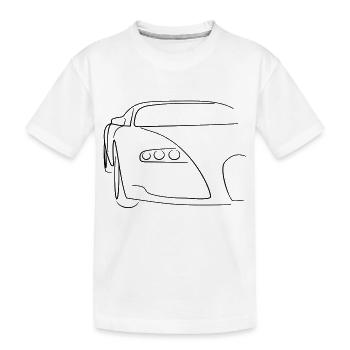 Race Car Tribal - Kinder Premium Bio T-Shirt - Weiß - Vorne