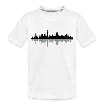 Skyline Duisburg - Kinder Premium Bio T-Shirt - Weiß - Vorne