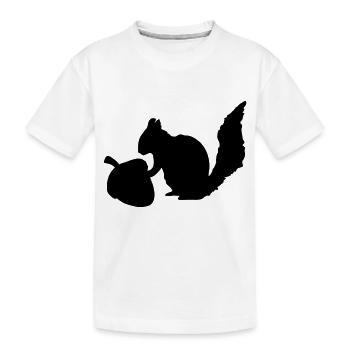 Eichhörnchen Nuss - Kinder Premium Bio T-Shirt - Weiß - Vorne
