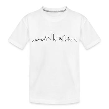 Skyline Jena Silhouette - Kinder Premium Bio T-Shirt - Weiß - Vorne