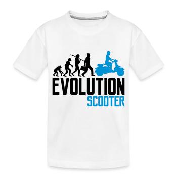 moteur évolution scooter électrique clipart elek - T-shirt bio Premium Enfant - blanc - Devant