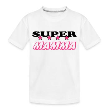 Super mamma - Kinder Premium Bio T-Shirt - Weiß - Vorne