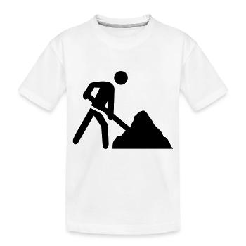baustelle icon - Kinder Premium Bio T-Shirt - Weiß - Vorne