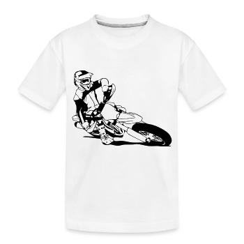 Supermoto Racing - Kinder Premium Bio T-Shirt - Weiß - Vorne