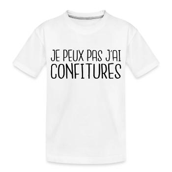 Je peux pas j'ai confitures - T-shirt bio Premium Enfant - blanc - Devant