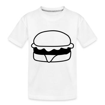 hamburger cheeseburger délicieux fast food nourriture suspendu - T-shirt bio Premium Enfant - blanc - Devant