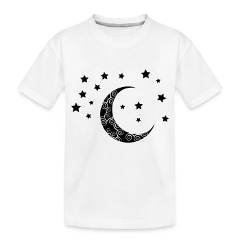 mond_sterne_002 - Kinder Premium Bio T-Shirt - Weiß - Vorne