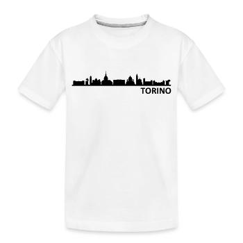TURIN Torino Italien Skyline Stadt - Kinder Premium Bio T-Shirt - Weiß - Vorne
