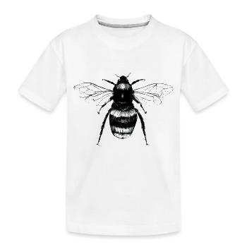 Bourdon minimaliste - T-shirt bio Premium Enfant - blanc - Devant