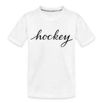 Inscription de hockey de terrain - T-shirt bio Premium Enfant - blanc - Devant
