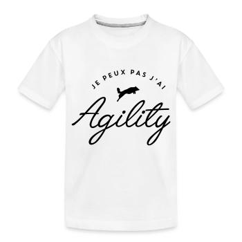 je peux pas j'ai agility - T-shirt bio Premium Enfant - blanc - Devant