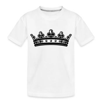 Krone Symbol - Kinder Premium Bio T-Shirt - Weiß - Vorne