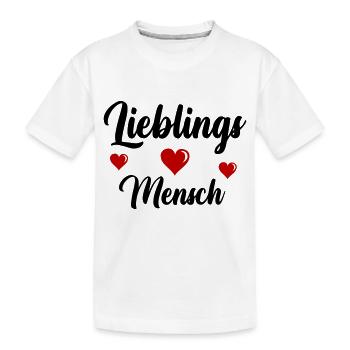 Lieblings Mensch - Kinder Premium Bio T-Shirt - Weiß - Vorne