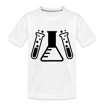Test tube chemist - Kids' Premium Organic T-Shirt - white - Front