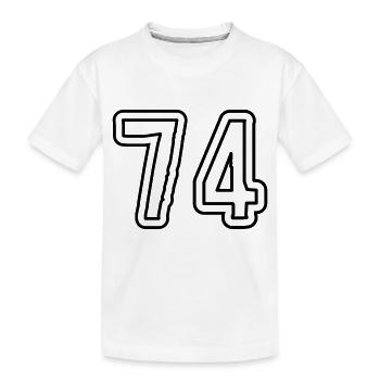 Symbole numérique 74 - T-shirt bio Premium Enfant - blanc - Devant
