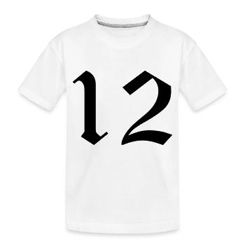 12 - Kinder Premium Bio T-Shirt - Weiß - Vorne