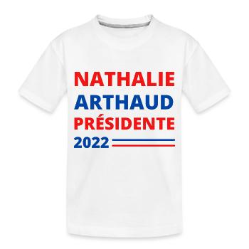 NATHALIE ARTHAUD PRESIDENTE 2022 - T-shirt bio Premium Enfant - blanc - Devant