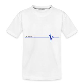 blue family schwarz - Kinder Premium Bio T-Shirt - Weiß - Vorne