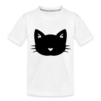 Chat Chat Face Chat Tête Chat ChatOn Gueule de bois - T-shirt bio Premium Enfant - blanc - Devant