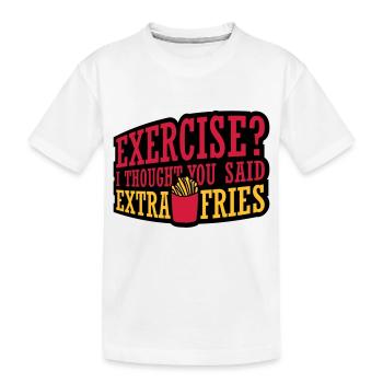 Exercice Extra Fries Citation - T-shirt bio Premium Enfant - blanc - Devant